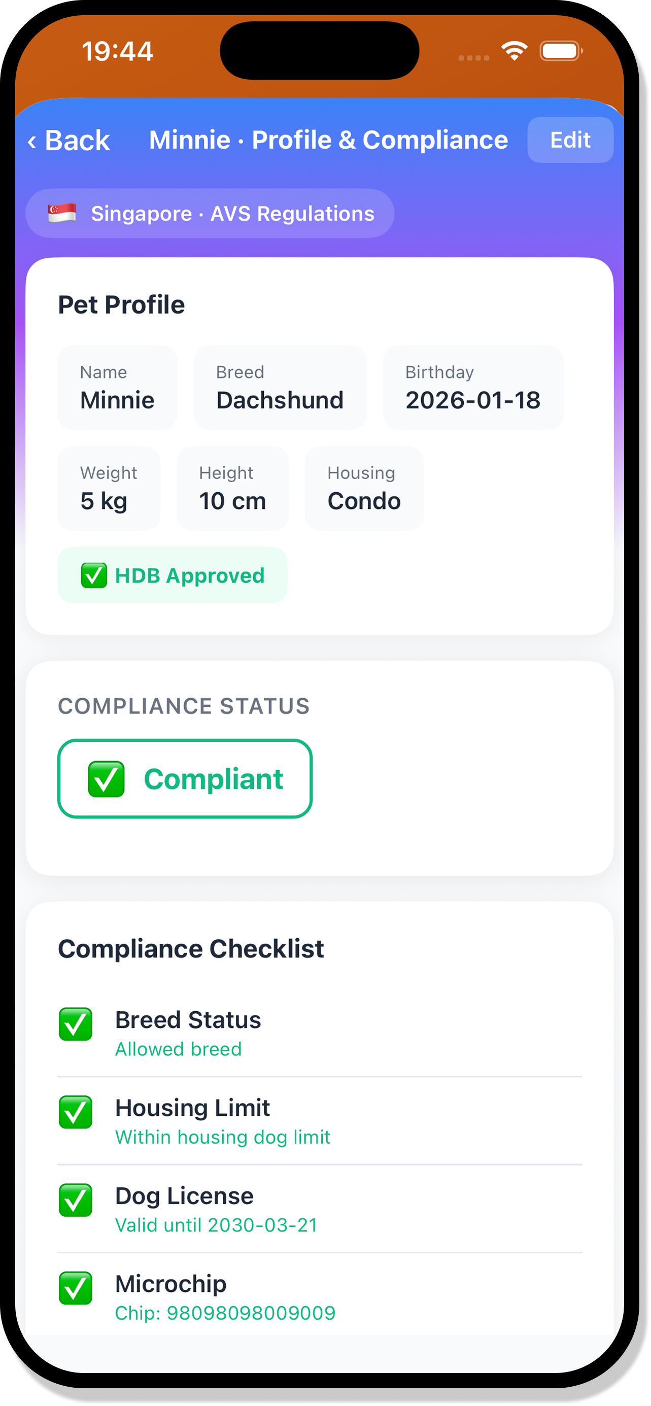 Compliance Dashboard — Tail Arena Singapore