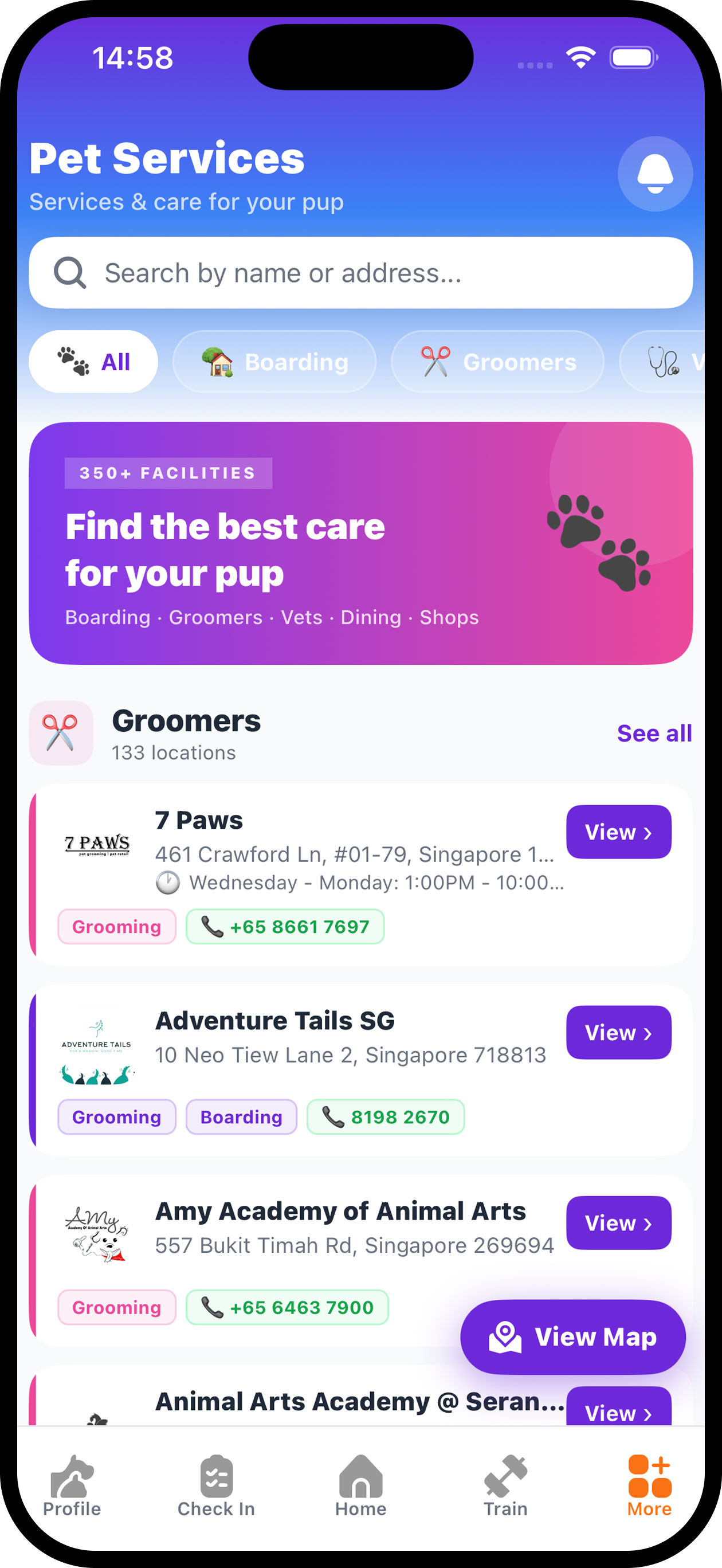Pet Services — Tail Arena Dog App Singapore
